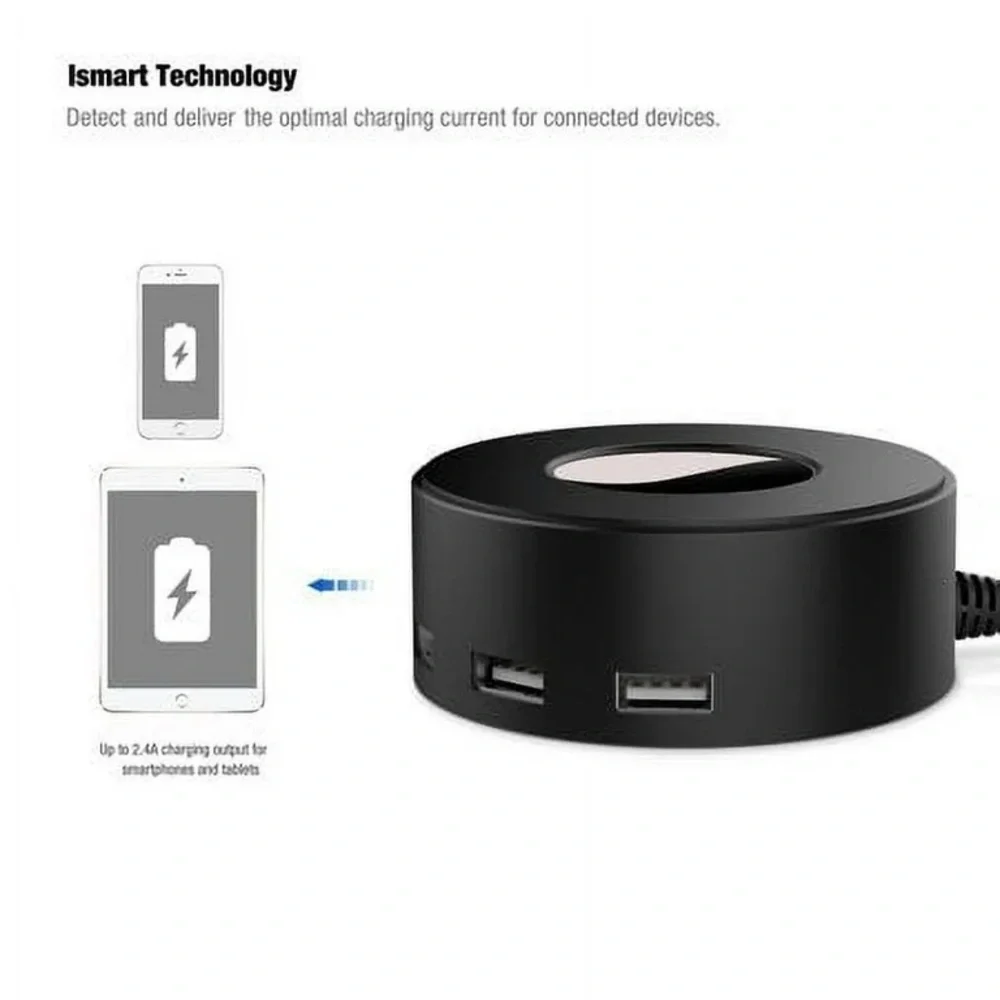 Vogek 6-Port USB Desktop Charger Station with Smart Identification